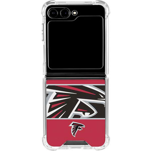 NFL Atlanta Falcons Zone Block Galaxy Z Flip6 Clear Case